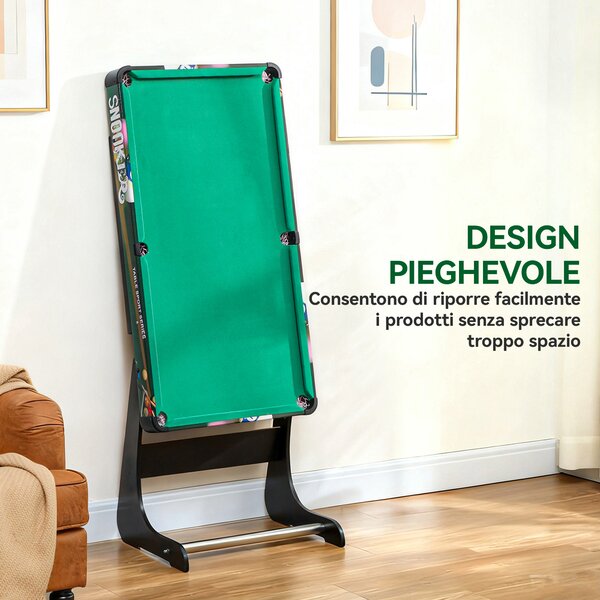 HOMCOM Tavolo da Gioco 6 in 1 con Calcio Balilla, Biliardo, Air Hockey, Ping Pong, Anelli e Hockey su Prato, 118x104x71 cm | Aosom Italy