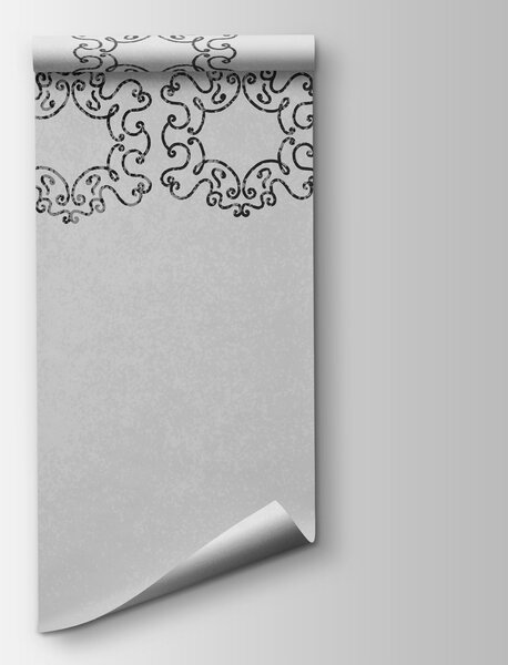 Carta da parati Sfondo bianco con motivo in bianco e nero, Carta da parati design, Carta da parati popolare, t00974v1 - Tapeko.it