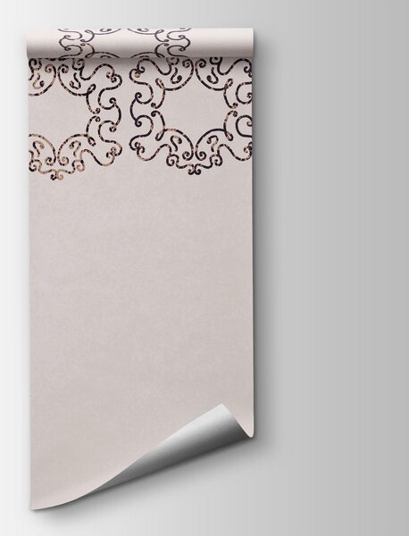 Carta da parati Sfondo bianco con tanti piccoli motivi neri e rossi, Carta da parati lastrazione, Carta da parati popolare, t00974v3 - Tapeko.it