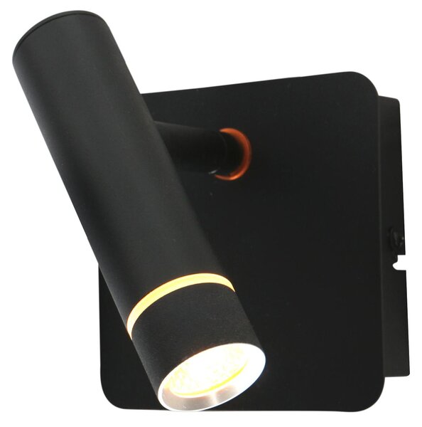 Steinhauer - faretto - Volari - nero - plastica metallo - lampada da letto - LED - 4712ZW