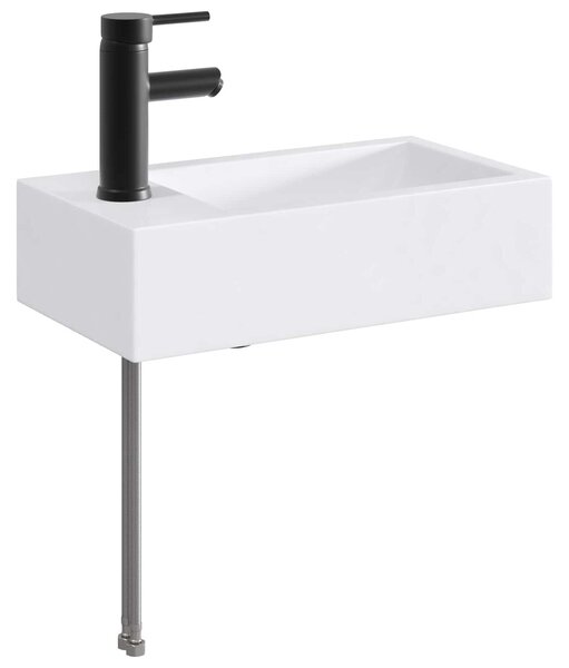 Lavabo da bagno Nero Opaco 45,5 x 25,5 x 13 cm Metallo