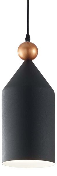 Sospensione Industrial-Minimal Triade-1 Metallo Grigio 1 Luce E27