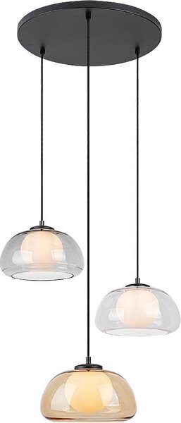 Rabalux 72276 Lampade a sospensione Elowen G9 3x MAX 5 metallo vetro nero