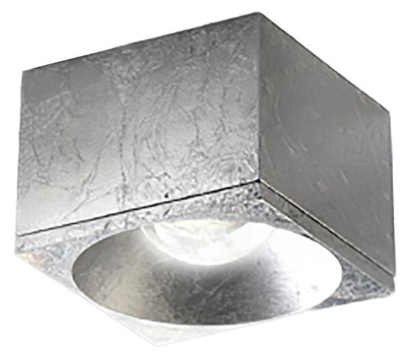 Plafoniera led promoingross pocket q10 sf 3000k 982lm metallo foglia argento - Promoingross