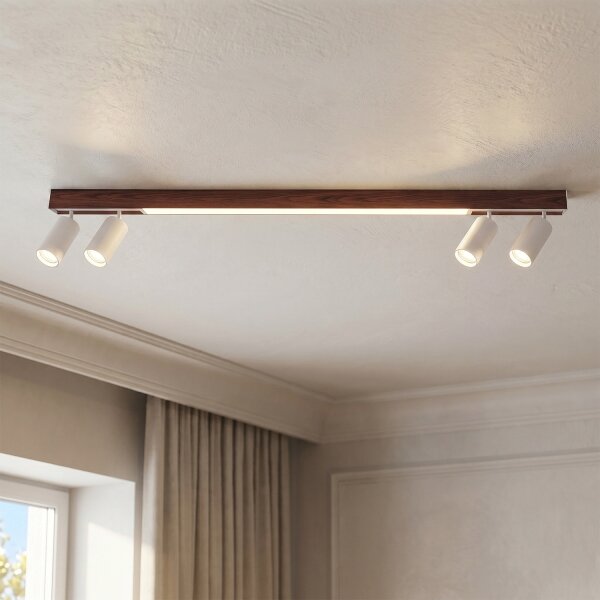 Brilagi - Faretto LED SELE 4xGU10/30W/230V + LED/25W bianco/decor rovere