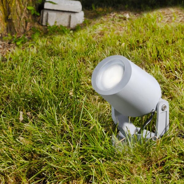 Faretto picchetto esterno resina top light roma pi12 gr ip66 gu10 led orientabile - Top Light