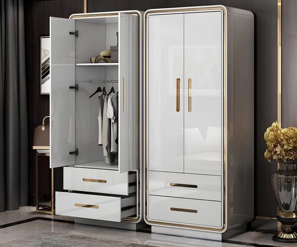 Armadio di design armadi lucidi mobili soggiorno legno nuovo