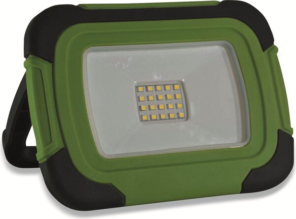 V-TAC Proiettore LED VT-20-R, 20 W, 1400 lm, 4000 K, funzionamento a batteria, verde/nero