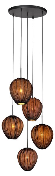Lampada a sospensione - nero - HaloSwap - metallo tessile - Ø 40cm - E27 - 4282ZW - Mexlite