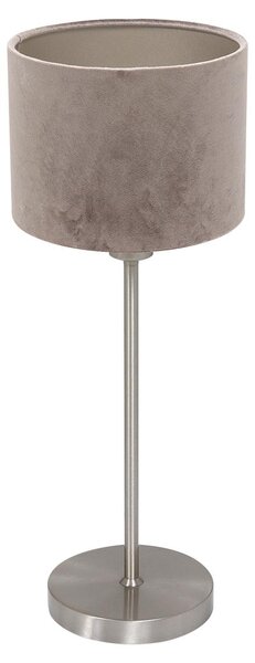 Lampada da tavolo - acciaio argento - NOOR - metallo tessile - lampada da comodino - E27 - 4412ST - Mexlite