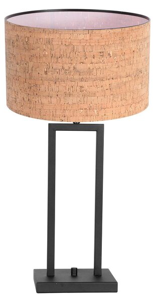 Lampada da tavolo - naturale nero - Stang - metallo tessile - lampada da comodino - E27 - 4357ZW - Steinhauer