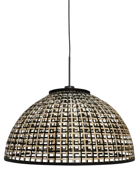 Lampada a sospensione - naturale nero - Sparkled Light - bambù metallo - Ø 60cm - E27 - 4477ZW - Steinhauer