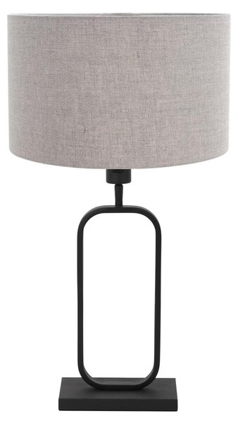 Lampada da tavolo - nero - Stang - lino metallo - lampada da comodino - E27 - 4810ZW - Steinhauer