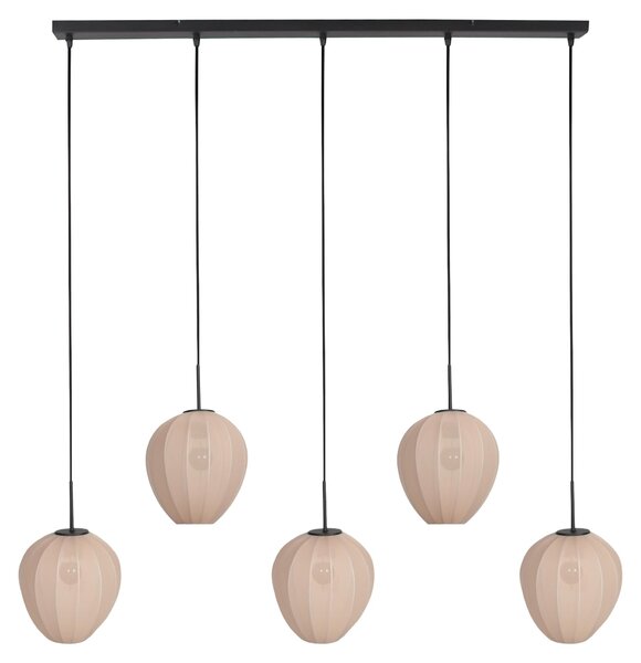 Lampada a sospensione - beige - HaloSwap - metallo tessile - grande lampada da tavolo da pranzo - E27 - 4288ZW - Mexlite