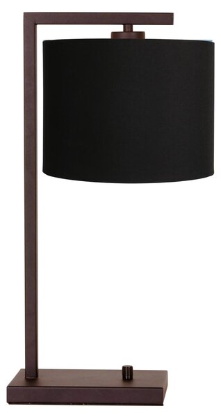 Lampada da tavolo - marrone - Stang - lino metallo - lampada da comodino - E27 - 4883CA - Steinhauer