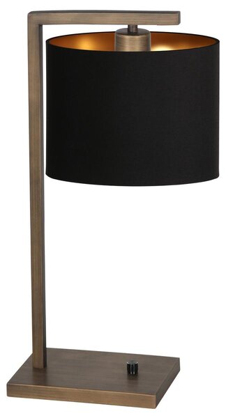 Lampada da tavolo - bronzo - Stang - lino metallo - lampada da comodino - E27 - 4901BR - Steinhauer