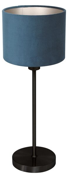 Lampada da tavolo - blu nero - NOOR - metallo tessile - lampada da comodino - E27 - 4428ZW - Mexlite