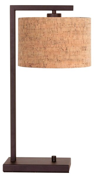 Lampada da tavolo - marrone - Stang - metallo tessile - lampada da comodino - E27 - 4882CA - Steinhauer