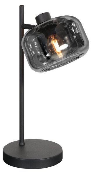 Lampada da tavolo - nero - Tenebris - vetro metallo - Ø 15cm - E14 - 4212ZW - Mexlite