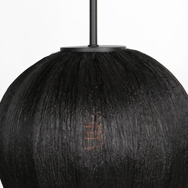 Lampada a sospensione - nero - HaloSwap - metallo tessile - Ø 25cm - E27 - 4297ZW - Mexlite