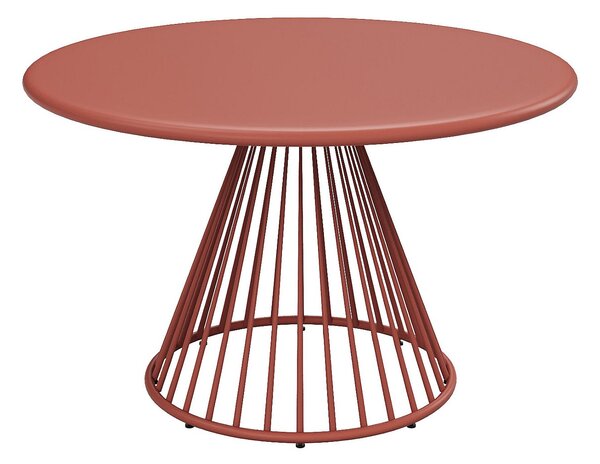 Tavolo da giardino D.120 cm in Metallo Terracotta - BIRMOS di MYLIA