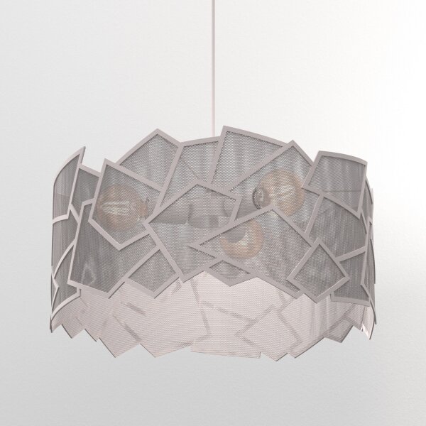 Lampadario a sospensione CAMO 3xE27/15W/230V beige