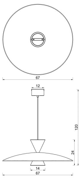 Lampada sospesa a cavo MISTIC 1xGX53/15W/230V bordeaux