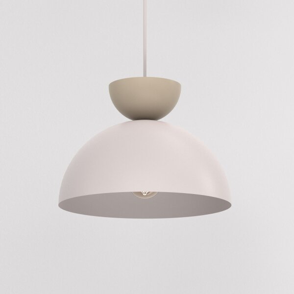 Lampadario a cavo NEVIS 1xE27/15W/230V diam. 29 cm crema