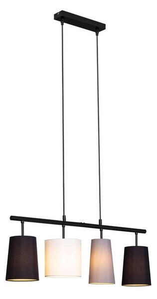 Brilo - Lampadario sospeso su cavo 4xE27/40W/230V nero/grigio/bianco