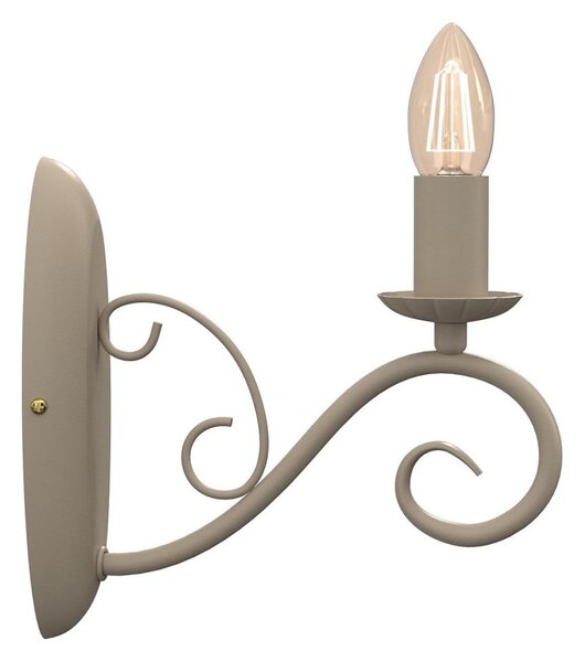 Applique da parete MAURO, 1xE14/15W/230V, beige