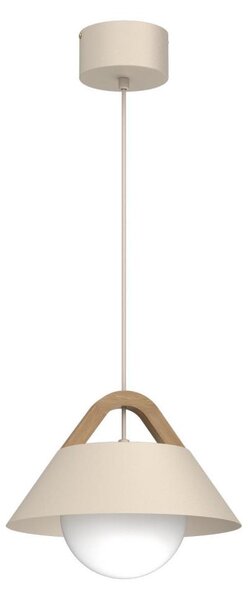 Lampada a sospensione su cavo FUNDA 1xE27/15W/230V beige