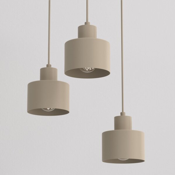 Lampadario a cavo PARKLA 3xE27/15W/230V beige
