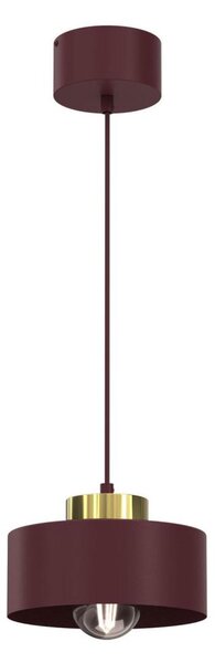 Lampada a sospensione MARTI 1xE27/15W/230V bordeaux/oro