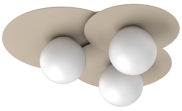 Plafoniera FLAT 3xE27/15W/230V 55x60 cm beige