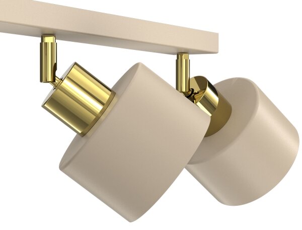 Faretto PARKLA 3xE27/15W/230V beige/oro