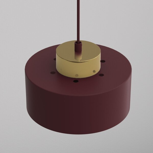 Lampada a sospensione MARTI 1xE27/15W/230V bordeaux/oro