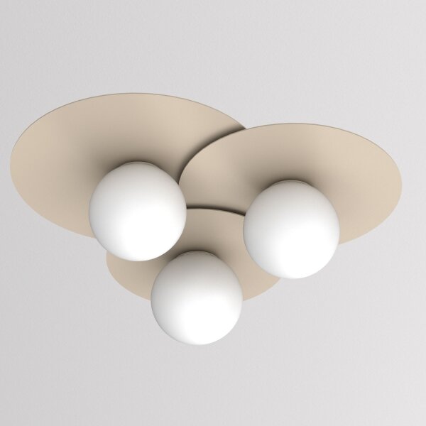 Plafoniera FLAT 3xE27/15W/230V 55x60 cm beige