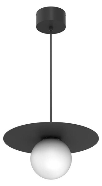 Lampadario a sospensione con cavo FLAT 1xE27/15W/230V nero