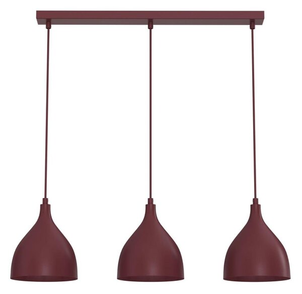 Lampadario a sospensione con cavo NOAK CLASSIC 3xE27/15W/230V bordeaux