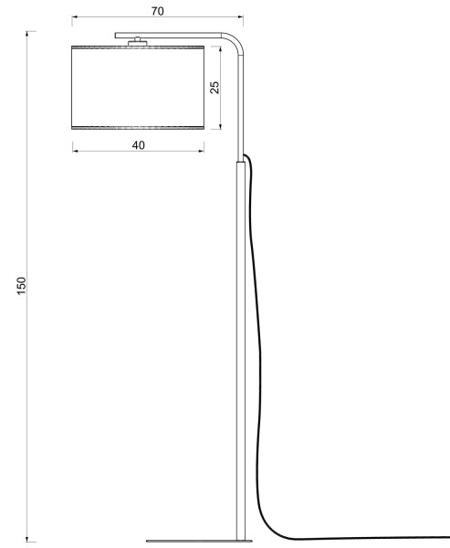 Lampada da terra ARDEN 1xE27/15W/230V beige