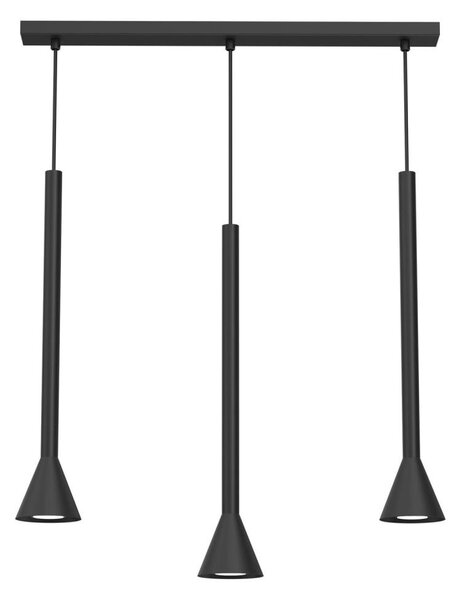 Lampadario su cavo MAZZO 3xGU10/8W/230V nero