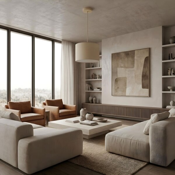 Lampadario a sospensione con cavo ARDEN 1xE27/15W/230V diametro 25 cm beige