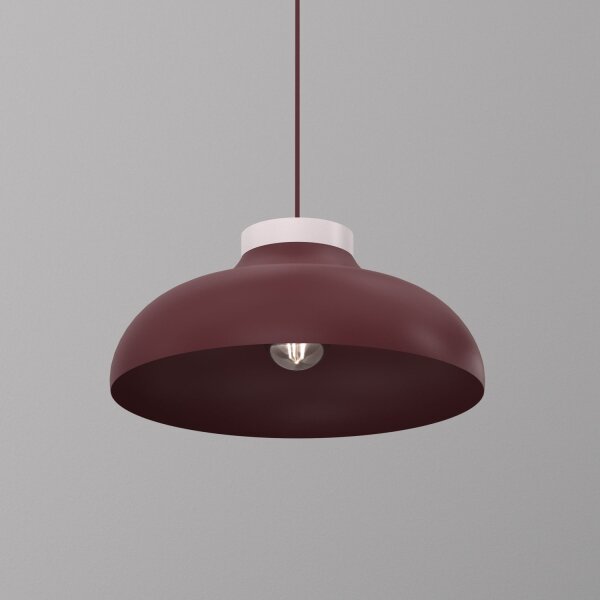 Lampadario a sospensione BASCA 1xE27/15W/230V bordeaux/crema