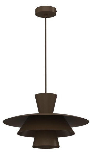 Lampadario a sospensione con cavo PLATO 1xE27/15W/230V marrone