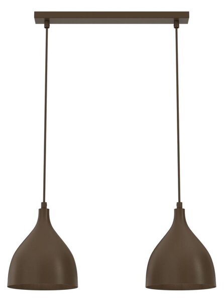 Lampada a sospensione su cavo NOAK CLASSIC 2xE27/15W/230V marrone