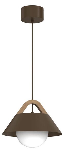 Lampada a sospensione con cavo FUNDA 1xE27/15W/230V, marrone