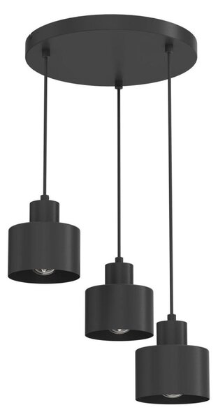 Lampadario a sospensione con cavo PARKLA 3xE27/15W/230V nero