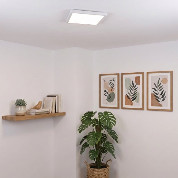 Brilagi - Plafoniera LED dimmerabile da soffitto ESTELA SQUARE LED/36W/230V 31x31 cm bianca + telecomando incluso