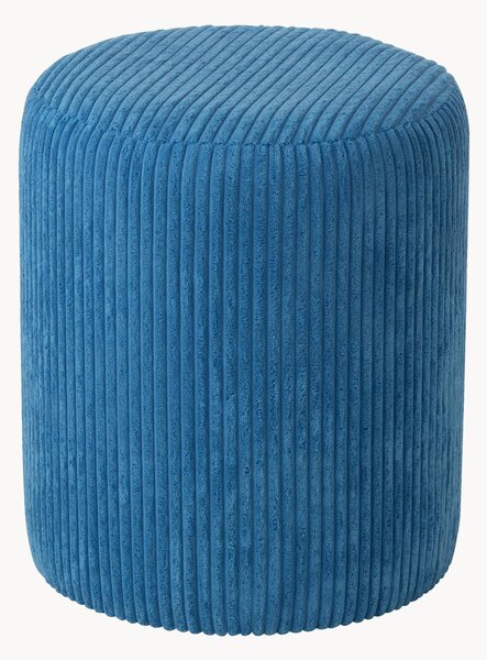 Sgabello in velluto a coste Cobalt
