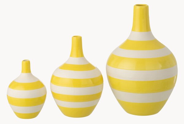 Set di 3 vasi decorativi Streifen, alt. 32 cm